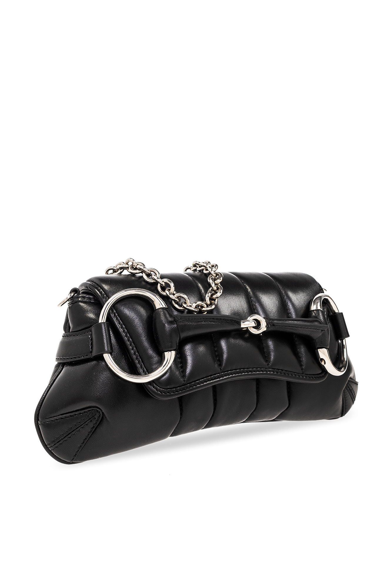 バッグ・カバンその他 GUCCI GUCCI HORSEBIT CHAIN SMALL BLACK BAG Gucci Small Horsebit Chain Shoulder Bag | Black | FARFETCH